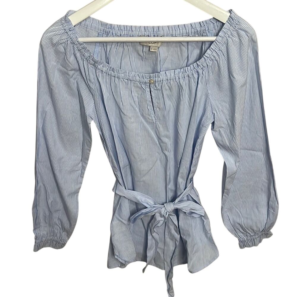 NWT Cotton Loft striped blouse XS